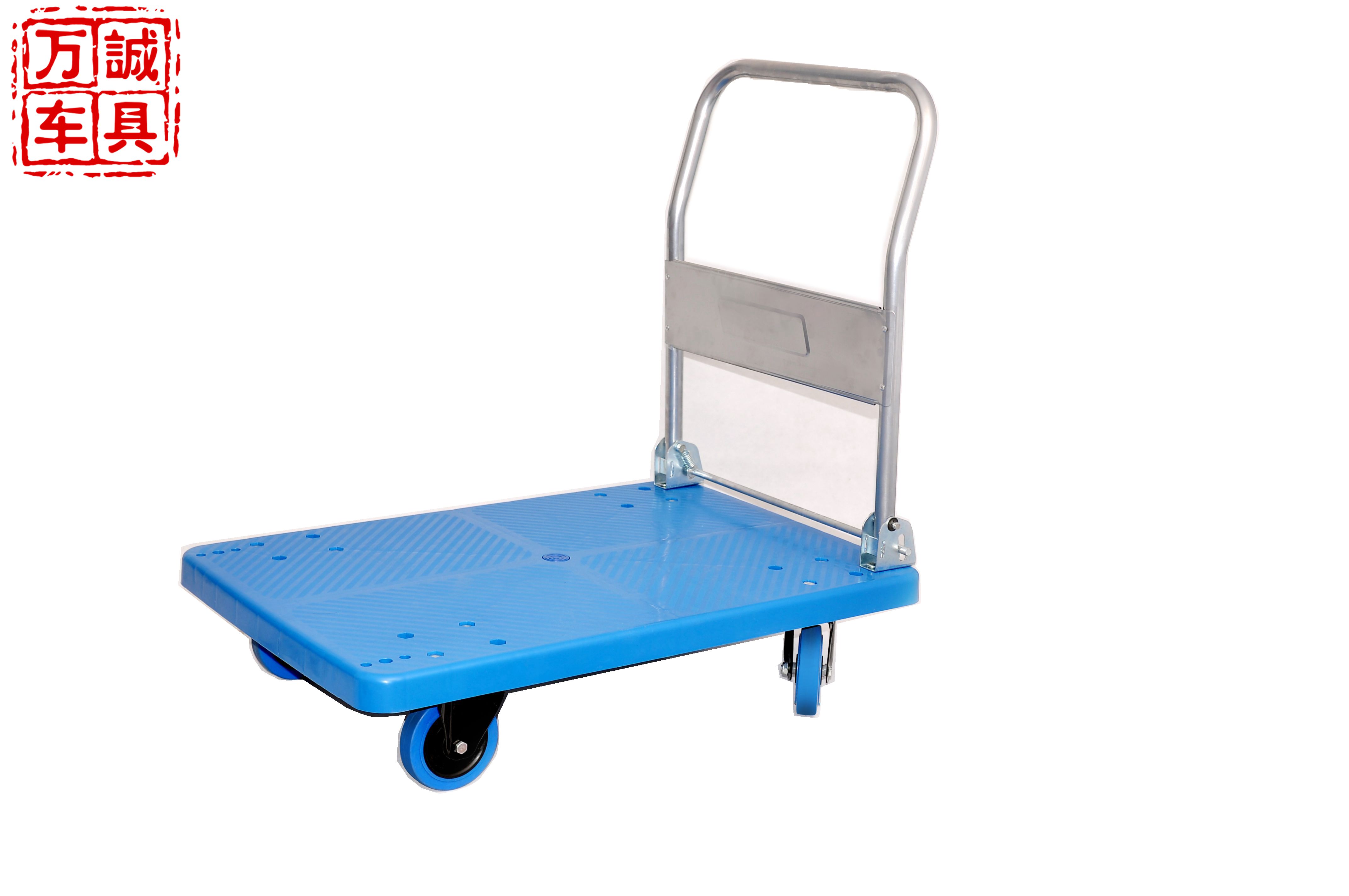 生產批發(fā)尼龍塑料折疊靜音平板車手推車工具車